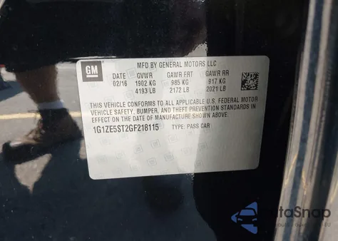 2016 Chevrolet Malibu 1Lt from USA, damaged, VIN 1G1ZE5ST2GF218115